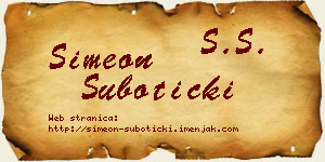 Simeon Subotički vizit kartica